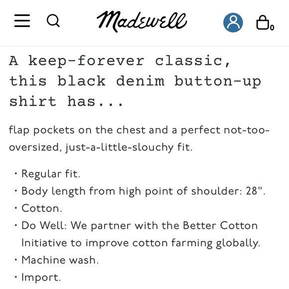 Madewell - Denim Button Up Shirt - Picture 5 of 6